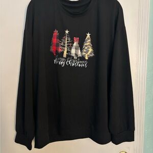 Black Christmas Tree Sweatshirt 3XL